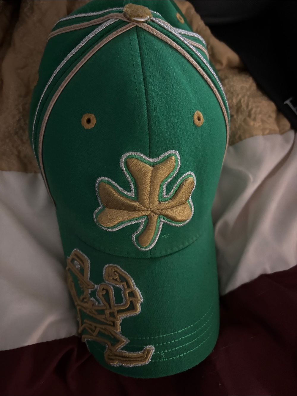Green and Gold Shamrock Baseball Cap - Unbranded
